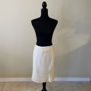 CHANEL cream business/business casual skirt